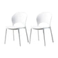 Contemporary Plastic Armless Chair Dining Room Open Back Chair