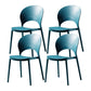 Contemporary Plastic Armless Chair Dining Room Open Back Chair