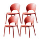 Contemporary Plastic Armless Chair Dining Room Open Back Chair