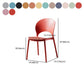 Contemporary Plastic Armless Chair Dining Room Open Back Chair