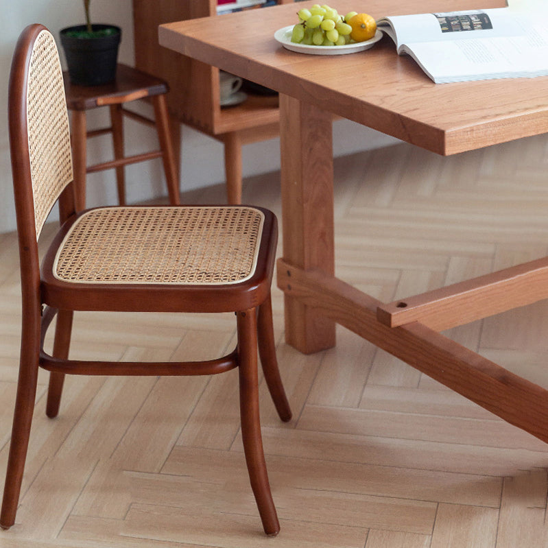 Sedia laterale tradizionale sedia da pranzo in legno massiccio per casa