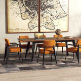 Silla de estilo industrial tapizado silla de comedor abierta para interiores para interiores