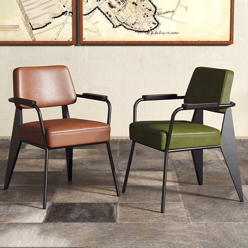 Silla de estilo industrial tapizado silla de comedor abierta para interiores para interiores