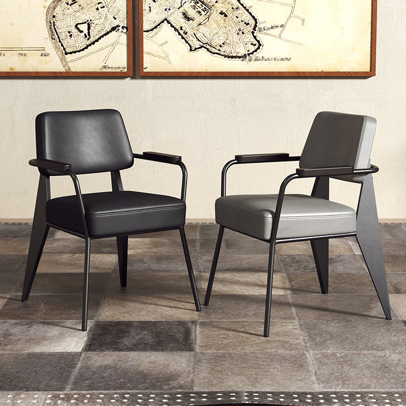 Silla de estilo industrial tapizado silla de comedor abierta para interiores para interiores