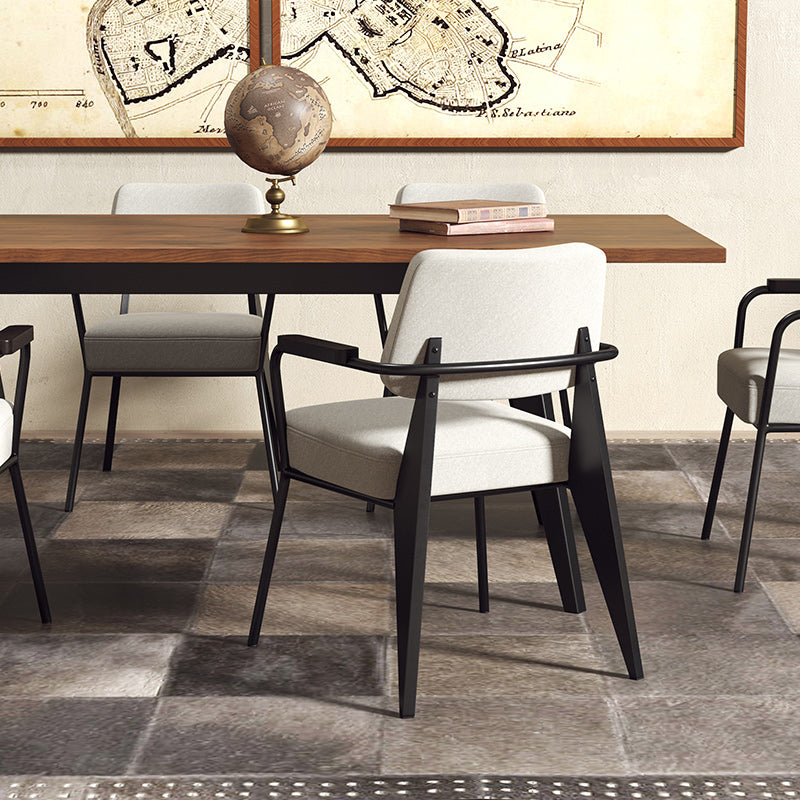 Silla de estilo industrial tapizado silla de comedor abierta para interiores para interiores