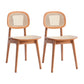 Traditional Dining Chair Solid Wood Open Back Side Chair for Home