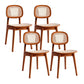 Traditional Dining Chair Solid Wood Open Back Side Chair for Home