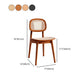 Traditional Dining Chair Solid Wood Open Back Side Chair for Home