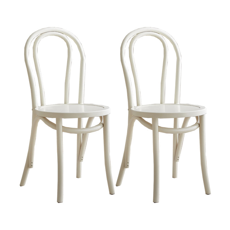 Traditional Style Side Chair Solid Wood Wingback Armless Dining Chair White 2 Piece Set Clearhalo 'Dining Chairs' 'Dining Tables & Seating' 'dining_chair' 'furn' 'furn_dining_chair' 'Furniture' 'Kitchen & Dining Furniture' 5155889