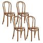Traditional Style Side Chair Solid Wood Wingback Armless Dining Chair Brown 4 Piece Set Clearhalo 'Dining Chairs' 'Dining Tables & Seating' 'dining_chair' 'furn' 'furn_dining_chair' 'Furniture' 'Kitchen & Dining Furniture' 5155897