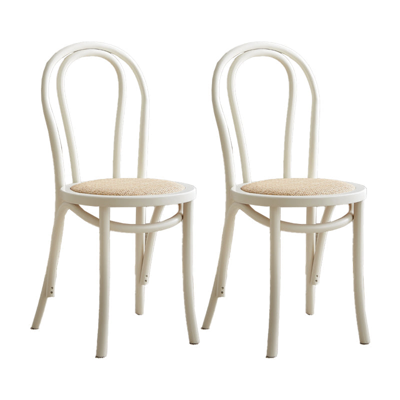 Traditional Style Side Chair Solid Wood Wingback Armless Dining Chair Natural Wood White 2 Piece Set Clearhalo 'Dining Chairs' 'Dining Tables & Seating' 'dining_chair' 'furn' 'furn_dining_chair' 'Furniture' 'Kitchen & Dining Furniture' 5155918