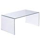 Modern Rectangle Coffee Table Acrylic Cocktail Table for Living Room