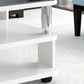 Nordic Glass Top Coffee Table Square Cocktail Table with Caster Clearhalo 'Coffee & Accent Tables' 'Coffee Tables' 'coffee_tables' 'furn' 'furn_coffee_tables' 'Furniture' 'Living Room Furniture' 5158186
