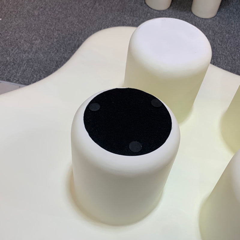 Moderne glazen stalen salontafel met vierpoten cocktailtafel voor woonkamer