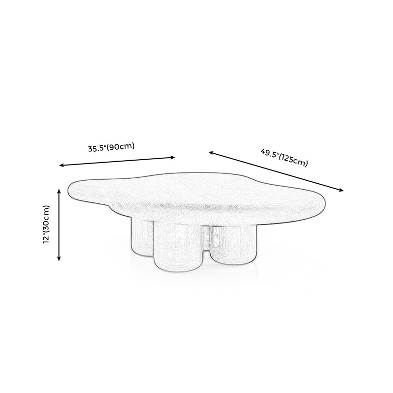 Modern Glass Steel Coffee Table with Four Legs Cocktail Table for Living Room Clearhalo 'Coffee & Accent Tables' 'Coffee Tables' 'coffee_tables' 'furn' 'furn_coffee_tables' 'Furniture' 'Living Room Furniture' 5158203
