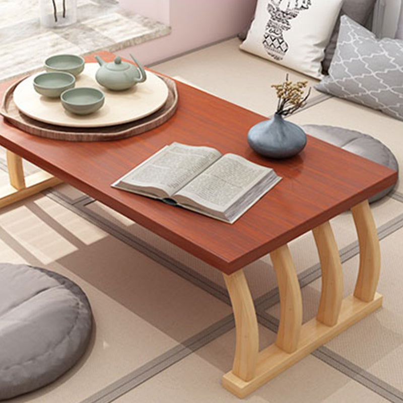 Noordse rechthoekige salontafel 12,2-in-houten slee cocktailtafel