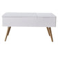 Retangular Natural Wood 4 Legs Coffee Table 1 Single Modern Cocktail Table with Drawers