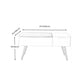 Retangular Natural Wood 4 Legs Coffee Table 1 Single Modern Cocktail Table with Drawers