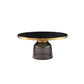 Modernism Pedestal 1 Single Coffee Table Round Glass Cocktail Table 30"L x 30"W x 14"H Grey Clearhalo 'Coffee & Accent Tables' 'Coffee Tables' 'coffee_tables' 'furn' 'furn_coffee_tables' 'Furniture' 'Living Room Furniture' 5158343