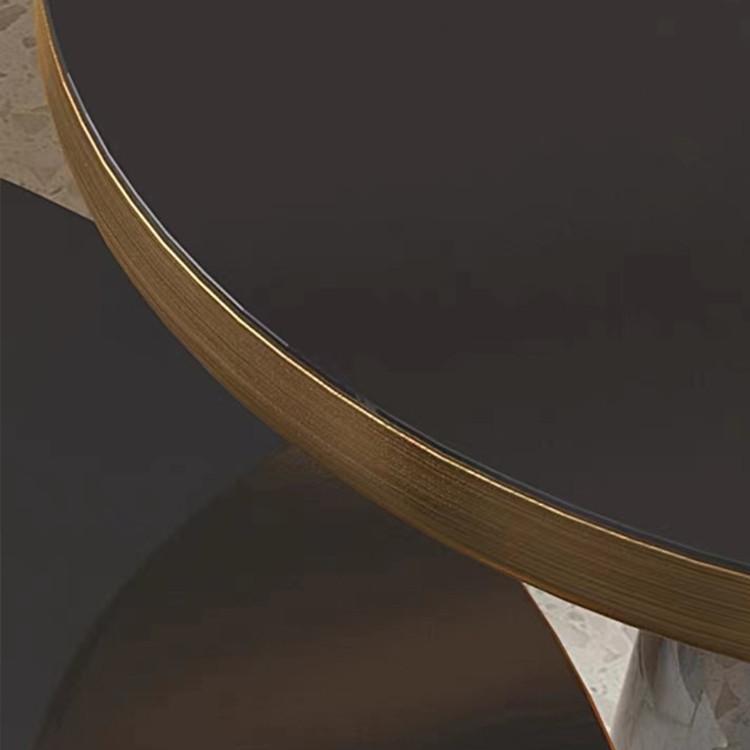 Modernism Pedestal 1 Single Coffee Table Round Glass Cocktail Table Clearhalo 'Coffee & Accent Tables' 'Coffee Tables' 'coffee_tables' 'furn' 'furn_coffee_tables' 'Furniture' 'Living Room Furniture' 5158344