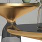 Modernism Pedestal 1 Single Coffee Table Round Glass Cocktail Table Clearhalo 'Coffee & Accent Tables' 'Coffee Tables' 'coffee_tables' 'furn' 'furn_coffee_tables' 'Furniture' 'Living Room Furniture' 5158345