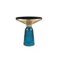 Modernism Pedestal 1 Single Coffee Table Round Glass Cocktail Table 20"L x 20"W x 21"H Blue Clearhalo 'Coffee & Accent Tables' 'Coffee Tables' 'coffee_tables' 'furn' 'furn_coffee_tables' 'Furniture' 'Living Room Furniture' 5158348
