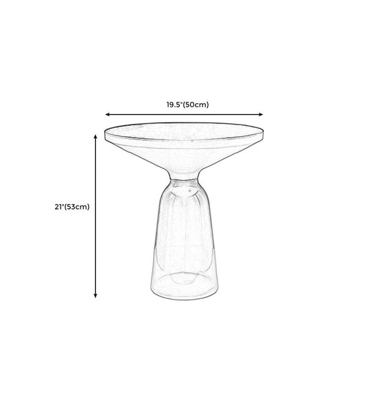 Modernism Pedestal 1 Single Coffee Table Round Glass Cocktail Table Clearhalo 'Coffee & Accent Tables' 'Coffee Tables' 'coffee_tables' 'furn' 'furn_coffee_tables' 'Furniture' 'Living Room Furniture' 5158350