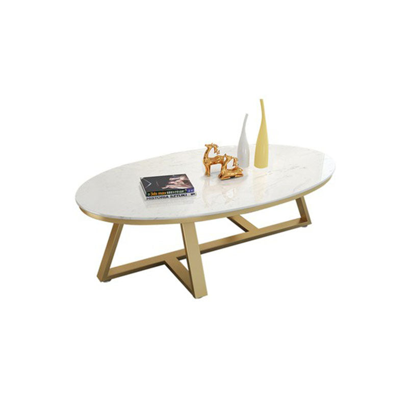 Table basse ovale en marbre en fausse en marbre avec dessus noir / gris / blanc