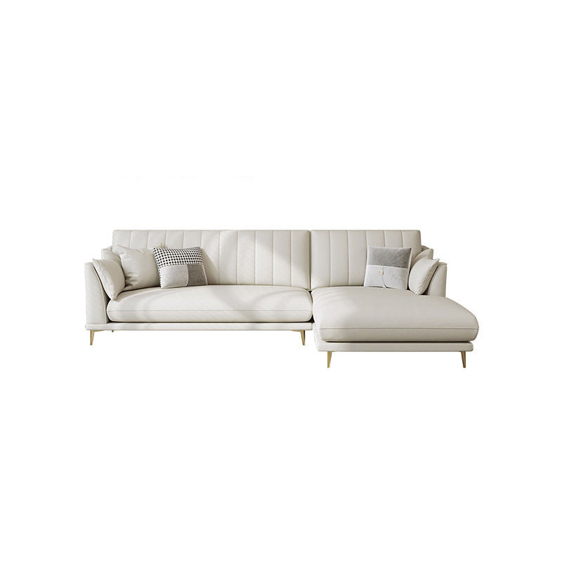 Abnehmbare Kissen -Kissen -Kissen -Top Arms -Sofa mit Chaise in Beige