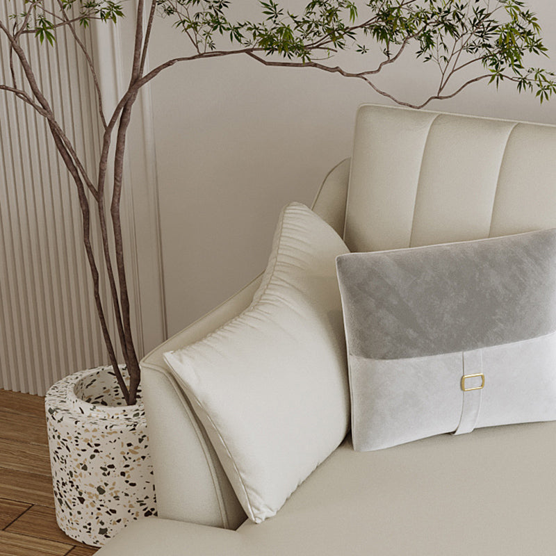 Abnehmbare Kissen -Kissen -Kissen -Top Arms -Sofa mit Chaise in Beige