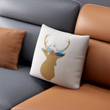L-Shape Rolled Arm Pillowed Back Cushions Sectional Sofa with Chaise