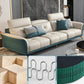 Smoking-Armse-Sofa 35,43 "Hoch echtes Leder-Tufted-Split-Back-Sofa