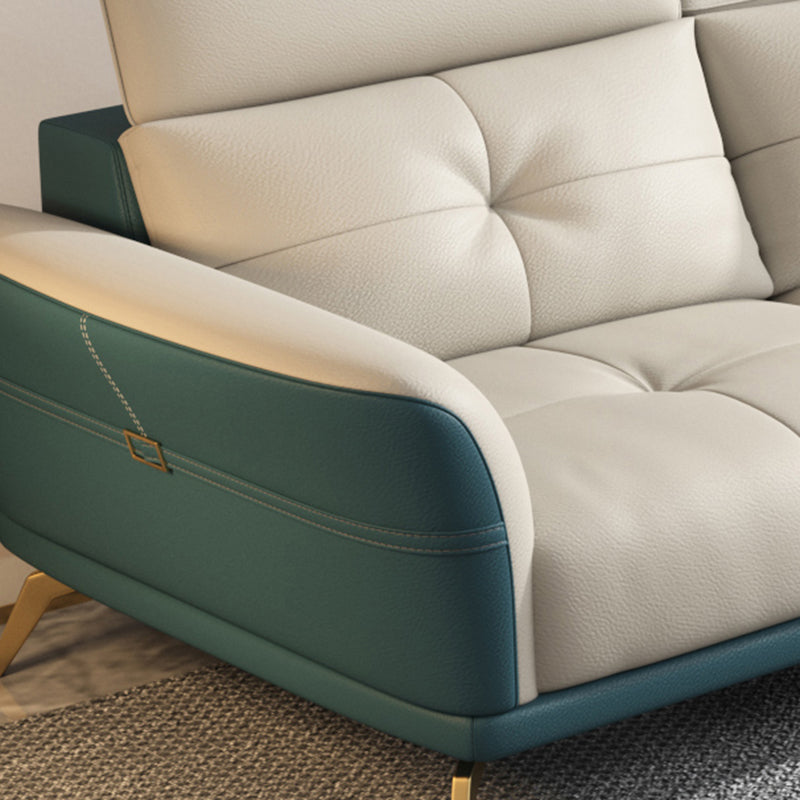 Smoking-Armse-Sofa 35,43 "Hoch echtes Leder-Tufted-Split-Back-Sofa