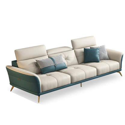 Smoking-Armse-Sofa 35,43 "Hoch echtes Leder-Tufted-Split-Back-Sofa