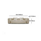 Cotton Blend Square Arm Sectional Sofa 25.6"High Cushion Back Sofa,White