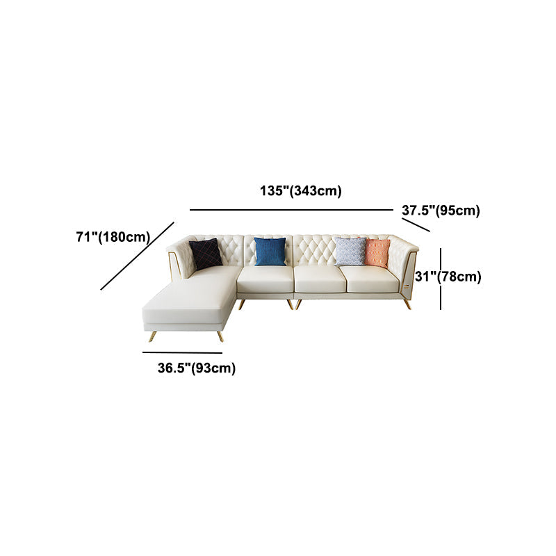 Echtes Leder-Tufted Rückenkissen Top Armsofa/Abschnitte mit Verschleißresistant