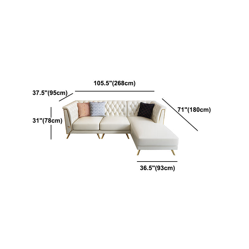 Véritain cuir en cuir en cuir outliers du haut du bras SAFA / Sectionnelles avec usure