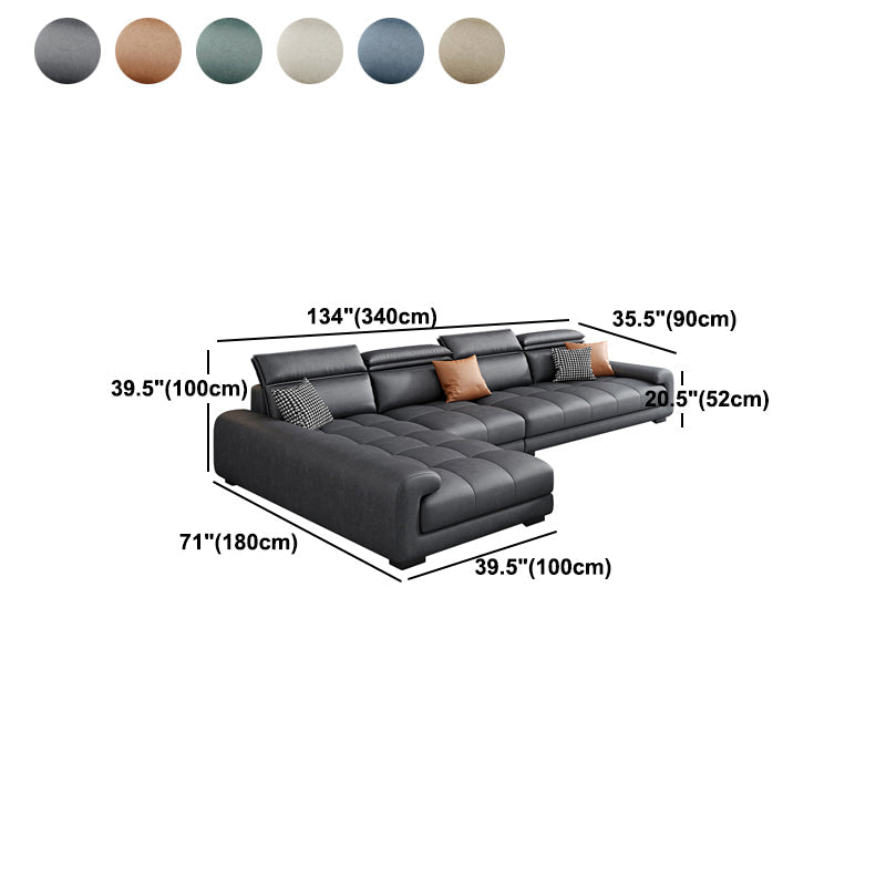 Sezione a 4 posti con cuscino per la testa regolabile per soggiorno