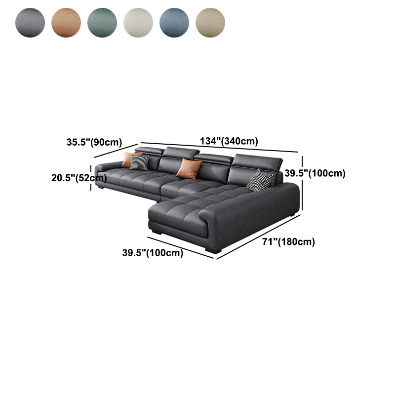 Sezione a 4 posti con cuscino per la testa regolabile per soggiorno