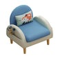 Faux Leather Arm Chair Pillow Back Accent Chair, 23.62" W √ó 25.59" L √ó 25.59" H Light Blue Clearhalo 'Accent Chairs' 'accent_chairs' 'Chairs & Seating' 'furn' 'furn_accent_chairs' 'Furniture' 'Living Room Furniture' 5158728