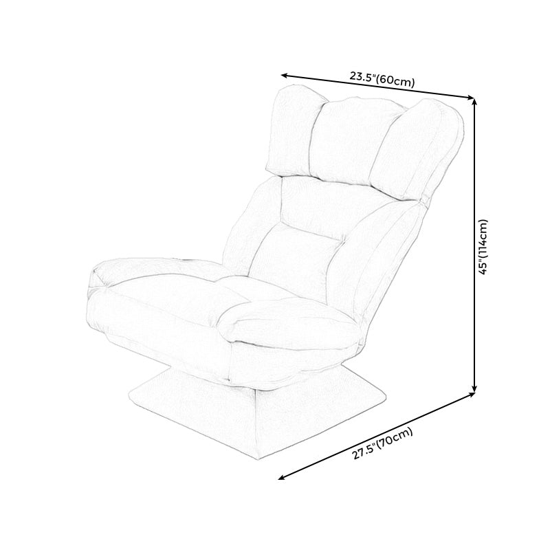 Modern 20"W Armless Chair Cotton Blend Upholstered Accent Chair Clearhalo 'Accent Chairs' 'accent_chairs' 'Chairs & Seating' 'furn' 'furn_accent_chairs' 'Furniture' 'Living Room Furniture' 5158779
