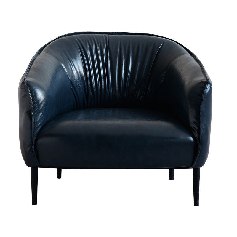 Braccia in pelle per camera da letto a colori solidi inclusi braccia rotonde sedia a barre posteriore