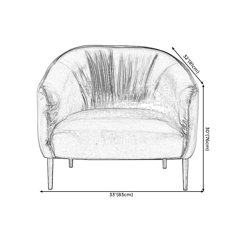 Braccia in pelle per camera da letto a colori solidi inclusi braccia rotonde sedia a barre posteriore