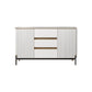 Sideboard da pranzo a 2 porte in stile glam con cassetti per soggiorno