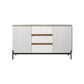 Sideboard da pranzo a 2 porte in stile glam con cassetti per soggiorno
