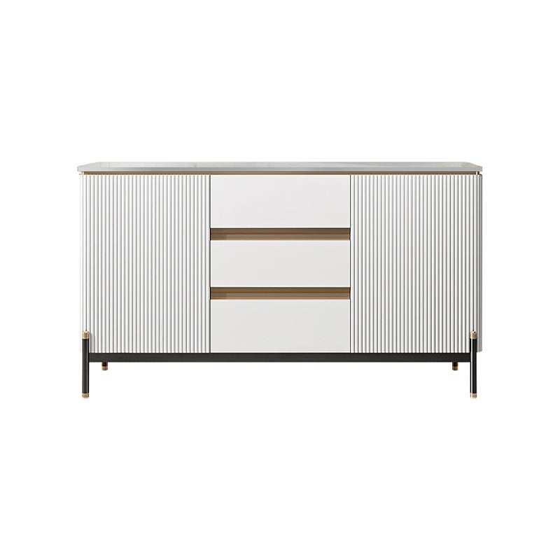 Sideboard da pranzo a 2 porte in stile glam con cassetti per soggiorno