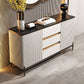 Sideboard da pranzo a 2 porte in stile glam con cassetti per soggiorno