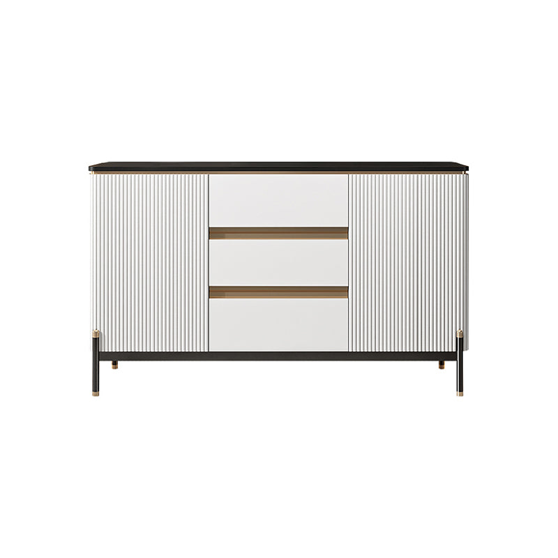 Sideboard da pranzo a 2 porte in stile glam con cassetti per soggiorno