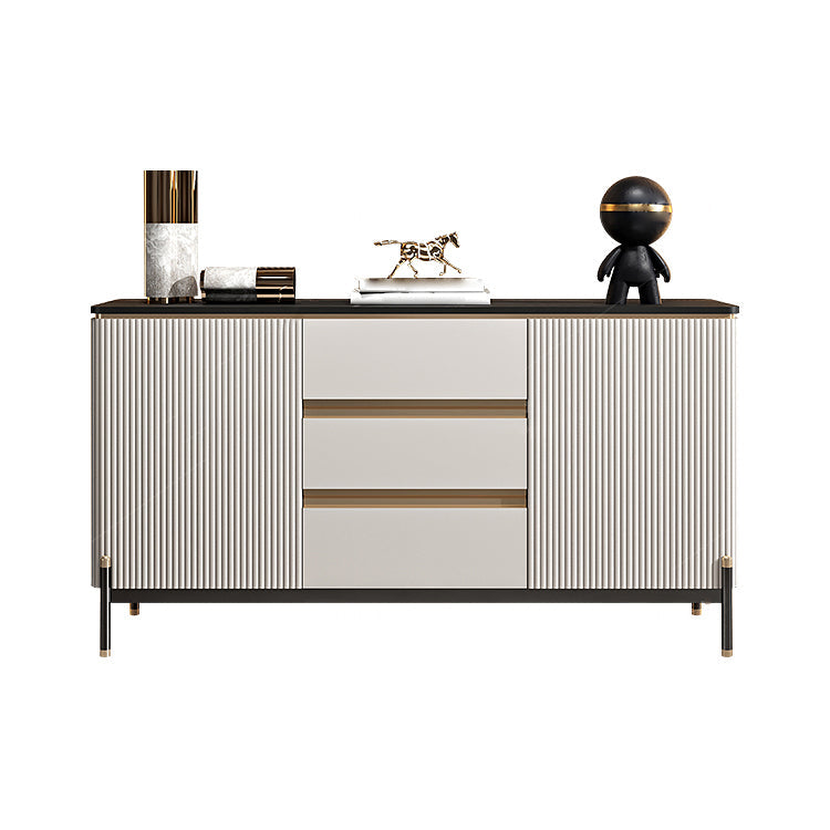 Sideboard da pranzo a 2 porte in stile glam con cassetti per soggiorno