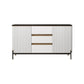 Sideboard da pranzo a 2 porte in stile glam con cassetti per soggiorno